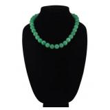 JEWELRY. Chinese Jade Beaded Necklace.