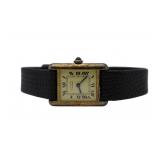 JEWELRY. Vintage Must De Cartier Vermeil Watch.