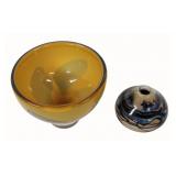 2 Pieces of Art Glass (1 Signed)