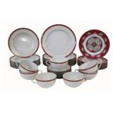 CHRISTOPHLE. Oceana Rouge Aida Porcelain.