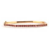 JEWELRY. 14kt Gold and Ruby Octagonal Bracelet.