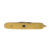 GOLD. 14kt Gold Sapphire and Diamond Pocket Knife.