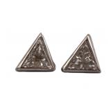 JEWELRY. Platinum and Triangular Diamond Stud