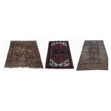 3 Antique And Finely Hand Knotted Area Carpets