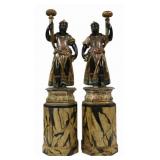 Large Pr of 18th Century Venetian Mecca Polychrome