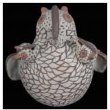 Zuni? Bica? Pueblo Pottery Owl Figure with Owlets