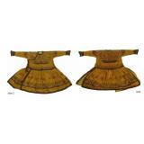 Large Chinese Embroidered Silk Dragons Robe.