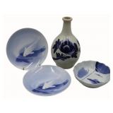 Collection of Japanese Blue and White Porcelains.