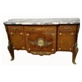 Vintage And Fine Bronze Mounted Marbletop Commode