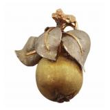 JEWELRY. Buccellati 18kt Gold Apple Brooch.