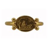 JEWELRY. H. Woodhull 22kt Gold Ring, c. 1971.