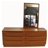 Danish Modern Dresser & Mirror.