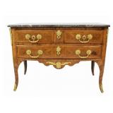 Antique Bronze Mounted Marbletop Commode.