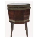 Antique Campaign Style Brass Mounted Cellarette