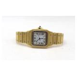 JEWELRY. Cartier Santos Carree Or Massif 18kt Gold