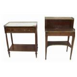Antique Louis XVI Style Marbletop Stand Together