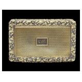 SILVER. Early Victorian English Gilt Silver Snuff