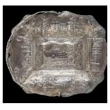 SILVER.Victorian English Silver Castle Top Basket.