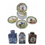 12 Bassamo Italian Hand Painted Ceramic Plates