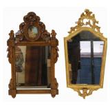 2 Carved Antique Mirrors.