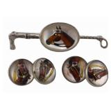 JEWELRY. Essex Crystal Horse Jewelry Grouping.