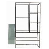 Midcentury Chrome Etagere W/ Glass Shelves.