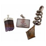 JEWELRY. Sterling and Dendritic Agate Jewelry.