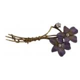 JEWELRY. Victorian 14kt Gold, Enamel and Diamond