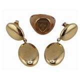 JEWELRY. 14kt and 10kt Gold Jewelry Grouping.