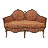 Finely Carved Louis XV Style Settee.