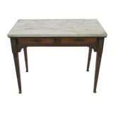 Vintage Bronze Mounted Marbletop 1 Drawer Stand.