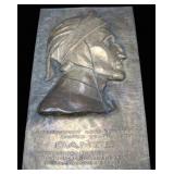 Frederick Triebel (1865-1944) Bronze Dante Plaque