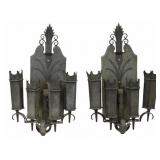 Vintage Pair of Metal Sconces.