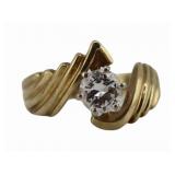 JEWELRY. 14kt Gold and 0.55ct RBC Diamond Ring.