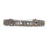 JEWELRY. Art Deco Platinum and Diamond Bracelet.