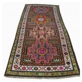 Vintage And Finely Hand Knotted Runner.