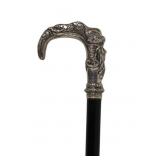 SILVER. Russian .875 Silver Figural Boyar Cane