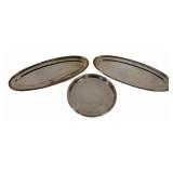 SILVERPLATE. (3) Christofle Silverplate Trays.