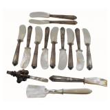 SILVER. Collection of Mother-of-Pearl and Silver