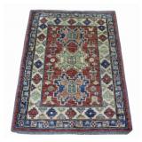 Vintage And Finely Hand Knotted Mat.