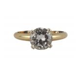 JEWELRY. 14kt Gold and 1.34ct RBC Diamond