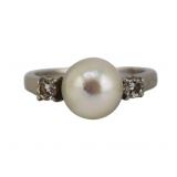 JEWELRY. Tiffany & Co. 14kt Gold Pearl and Diamond
