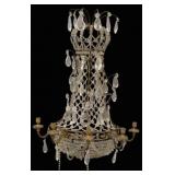 Large Vintage Beaded Balloon Form Sconce.