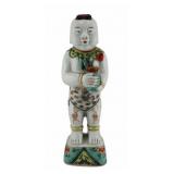 Chinese Famille Verte Standing Figure of a Boy.