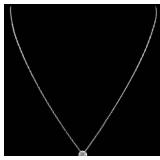 JEWELRY. 14kt Gold and 0.35ct Diamond Pendant.