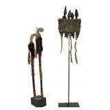 2 Antique African Carved Wood Sculptures.