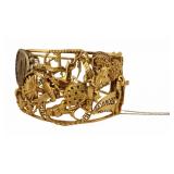 JEWELRY. Gold Hinged Bracelet.