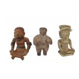 3 Pottery  Mexican  ? Figures.