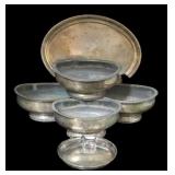 SILVER. Set of (4) English Silver Salt Cellars.