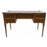 Vintage Louis XV1 Style Bronze Mounted Desk.